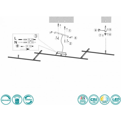 Люстра Trio ARVIN 628410507
