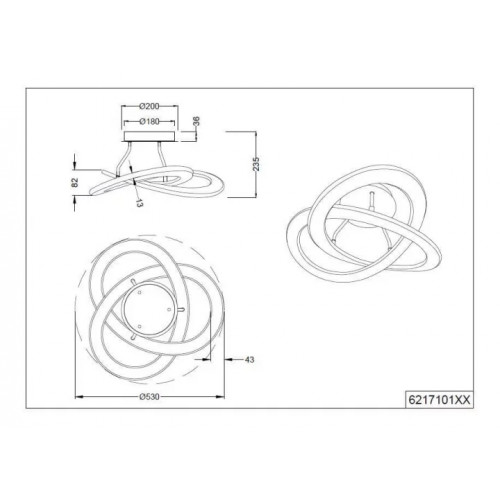 Люстра Trio OAKLAND 621710107