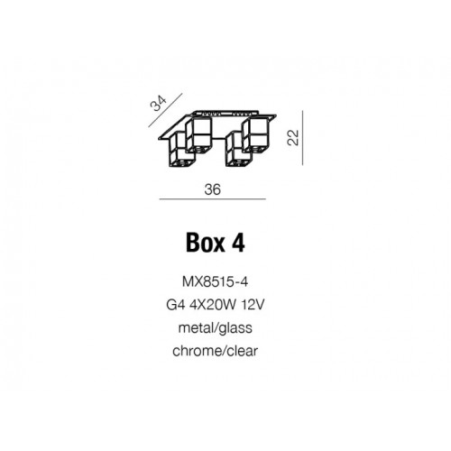 Люстра AZzardo BOX 4 AZ0178 (MX85154CHCL )