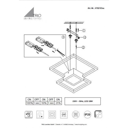 Люстра Trio HYDRA 676210342