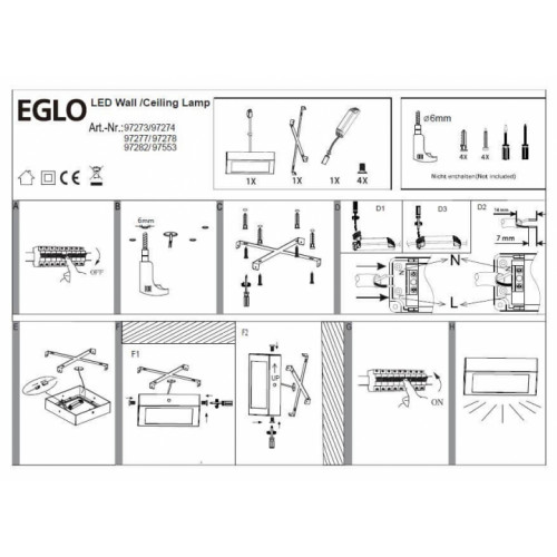 Стельовий світильник Eglo FUEVA 97553