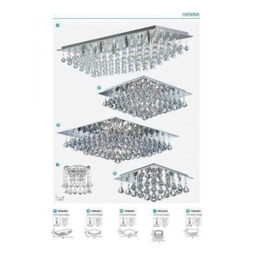 Люстра Searchlight Hanna 7308-8CC