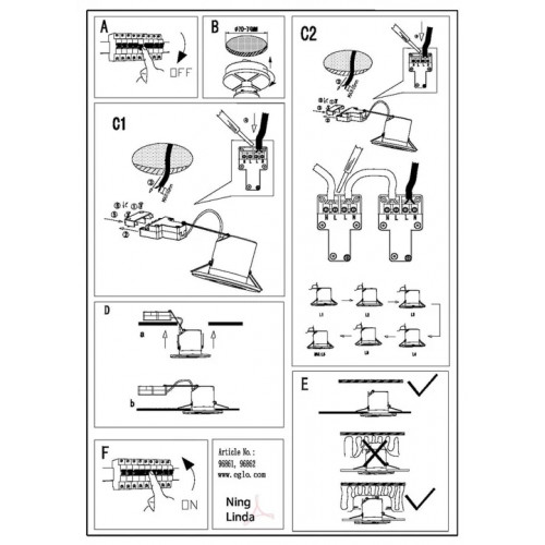 Стельовий світильник Eglo PESCAITO 99406