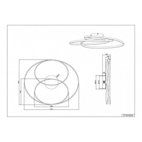 Люстра Trio GALE 673918007