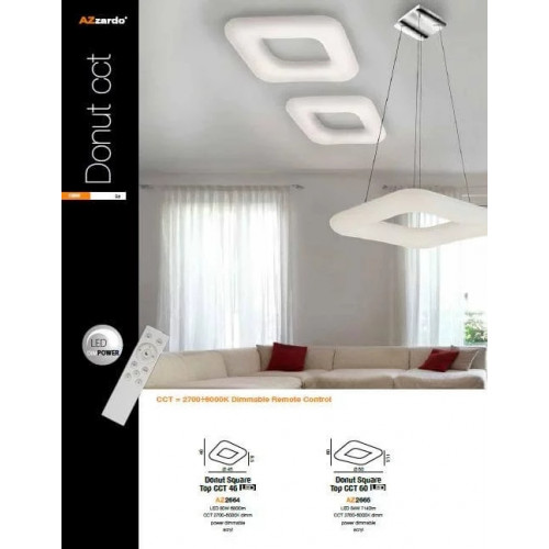 Люстра AZzardo DONUT SQUARE TOP CCT 60 AZ2665