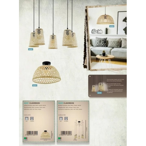 Люстра Eglo CLAVERDON 43251