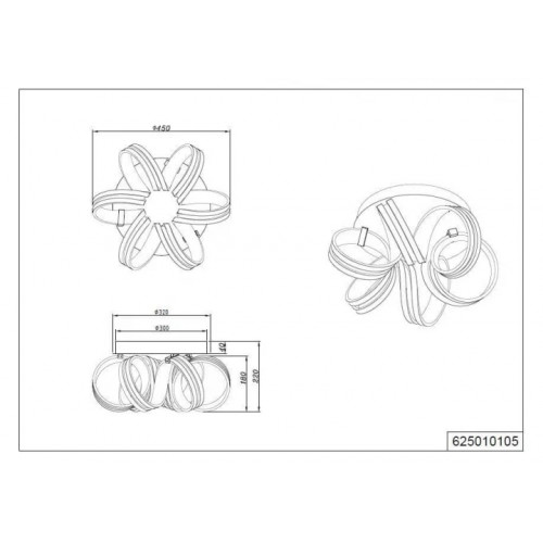 Люстра Trio CARRERA 625010132