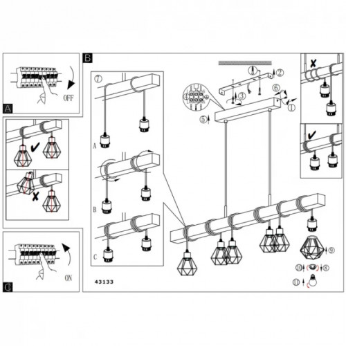 Люстра Eglo TOWNSHEND 43133