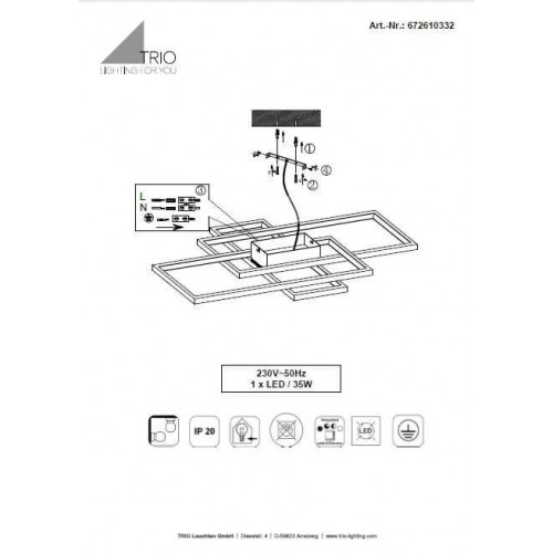 Люстра Trio TUCSON 672610332