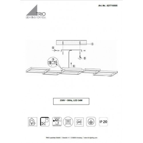 Люстра Trio SORRENTO 627710532