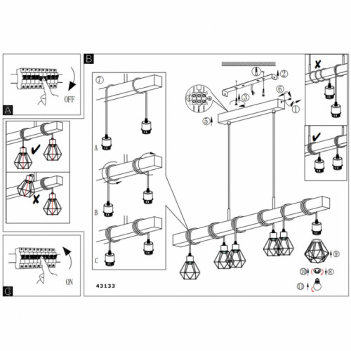 Люстра Eglo TOWNSHEND 43133