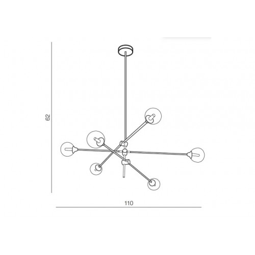 Люстра AZzardo SOLEN 6 AZ4700