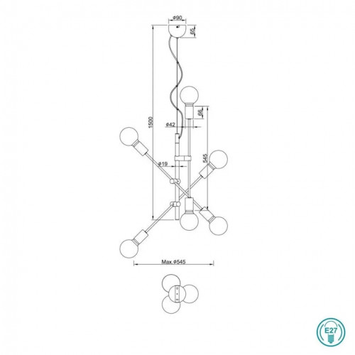 Люстра Trio CROSS 306700602