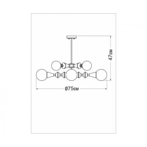 Люстра Pikart DOME V8 HORIZONTAL 5990-5