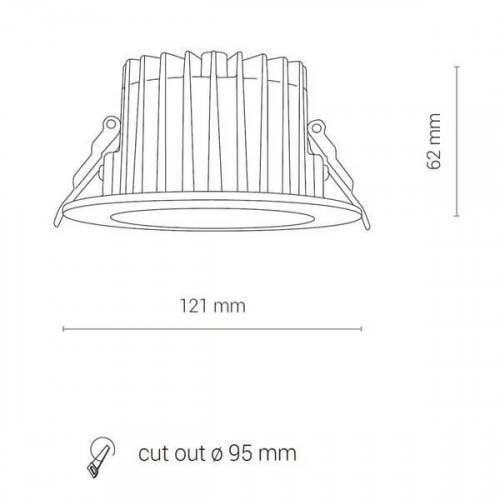 Точковий світильник Nowodvorski CL KEA LED 20W 8773