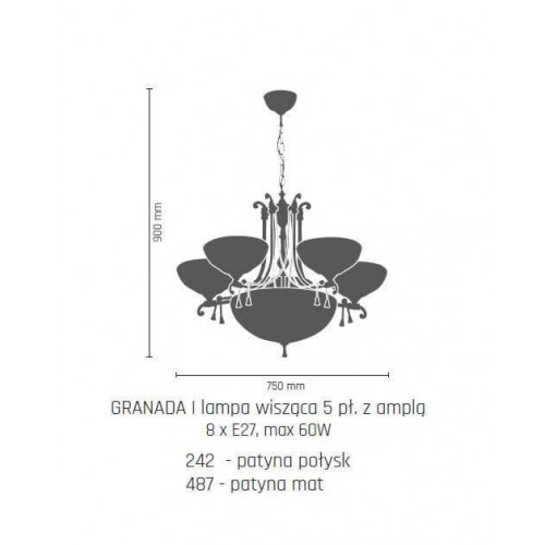 Люстра Amplex GRANADA 487 (8318)