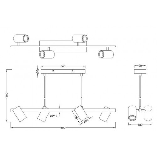 Люстра Trio MARLEY 302400407