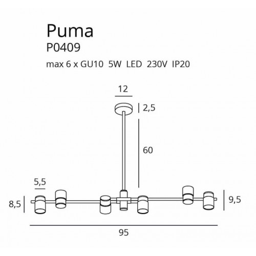 Люстра MAXlight PUMA P0409