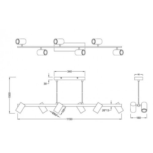Люстра Trio MARLEY 302400632