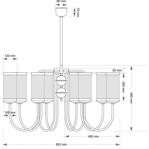 Люстра Kutek OLZANO OLZ-ZW-8(P)
