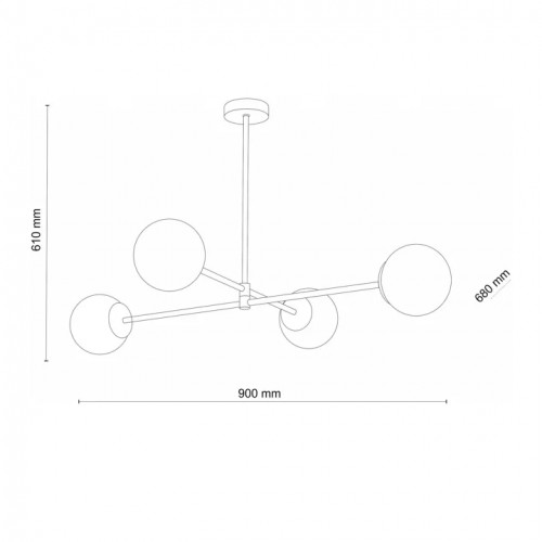 Люстра TK Lighting SARIUS BLACK 4733