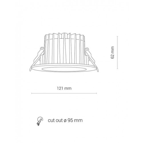Точковий світильник Nowodvorski CL KEA LED 20W 8772