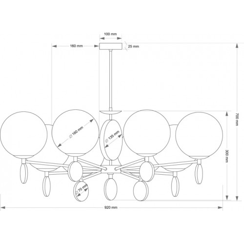 Люстра Kutek DIMARO DIM-ZWL-4(BN)