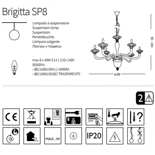 Люстра Ideal Lux BRIGITTA 199382