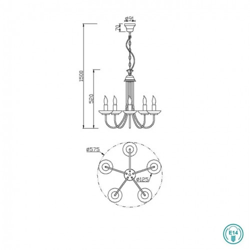 Люстра Trio LIVIA 101700532
