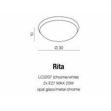 Стельовий світильник AZzardo RITA AZ1307 (LC3207CHWH)