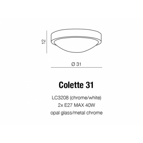 Стельовий світильник AZzardo COLETTE 31 AZ1311 (LC3208CHWH )