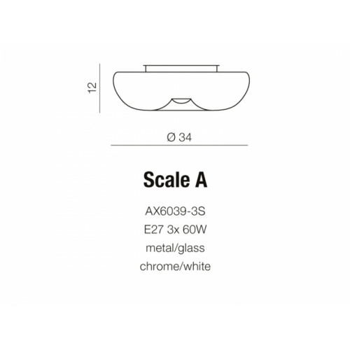 Стельовий світильник AZzardo SCALE A AZ2928 (AX60393SWH)