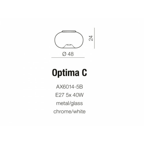 Стельовий світильник AZzardo OPTIMA C AZ0183 (AX60145BWH)