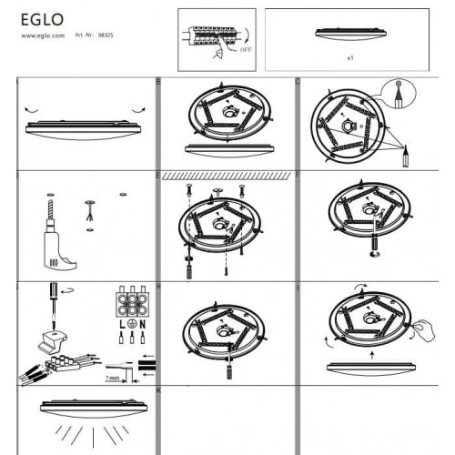 Стельовий світильник Eglo NIEVES 98325