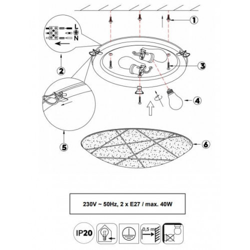 Стельовий світильник Trio SANDRINA 601200200