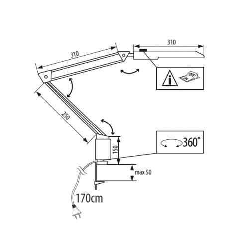 Настільна лампа Kanlux HERON LED B 27600