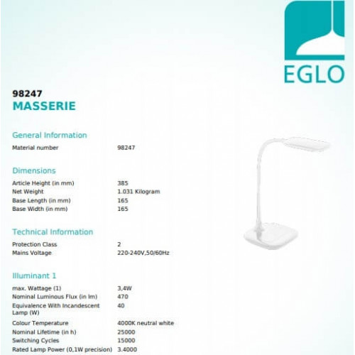 Настільна лампа Eglo MASSERIE 98247