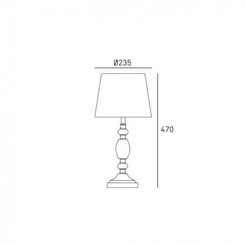 Настільна лампа CosmoLight Monaco T01885CH-WH