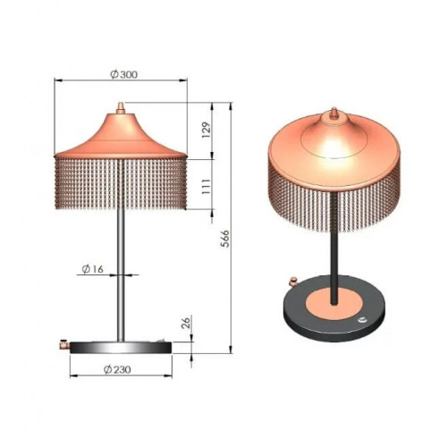 Настільна лампа Pikart LO FRINGE 30846-1