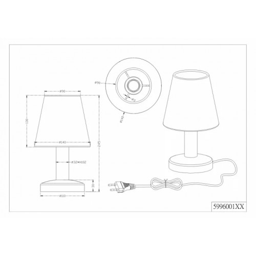 Настільна лампа Trio MATS 599600101