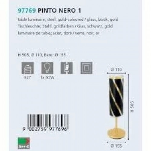 Настільна лампа Eglo PINTO NERO 1 97769