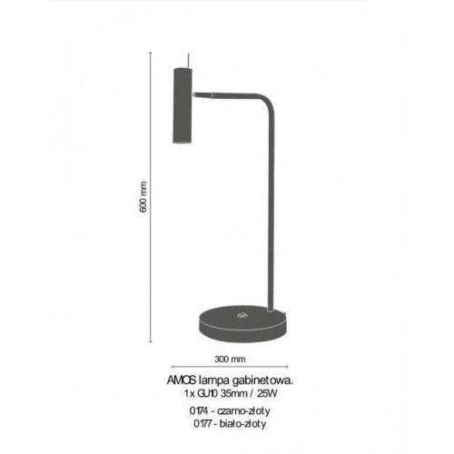 Настільна лампа CosmoLight Abu Dhabi T01413CH-WH