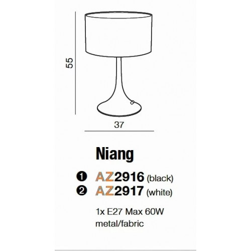 Настільна лампа AZzardo NIANG AZ2916