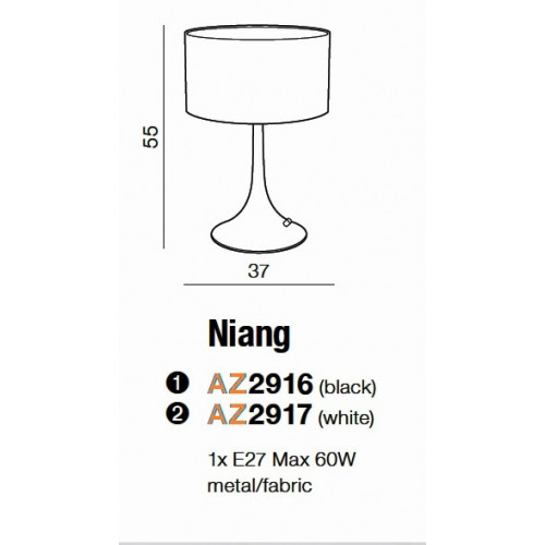 Настільна лампа AZzardo NIANG AZ2916