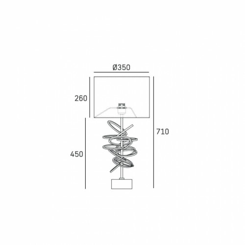 Настільна лампа CosmoLight Bogota T01984CH