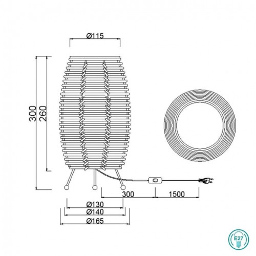 Настільна лампа Trio INGA 512200136