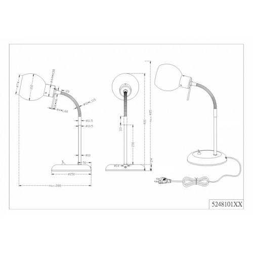 Настільна лампа Trio FREDDY 524810128