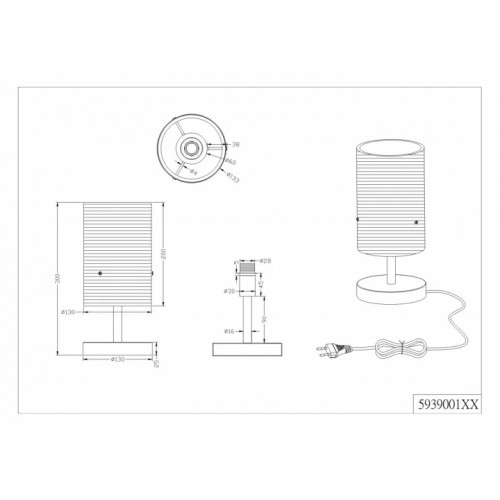 Настільна лампа Trio LACAN 593900100