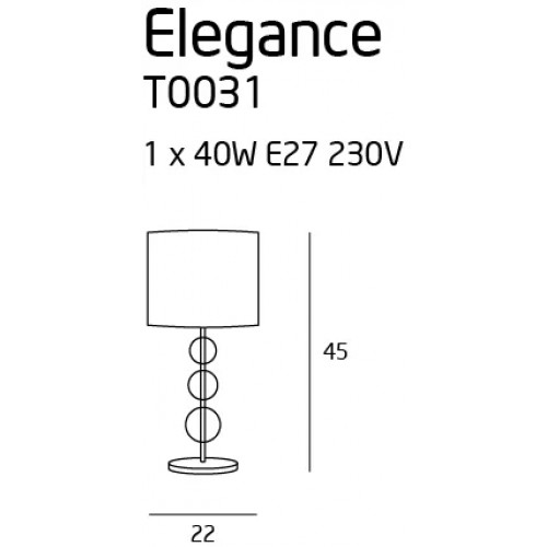 Настільна лампа MAXlight ELEGANCE T0031