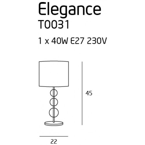 Настільна лампа Maxlight ELEGANCE T0031